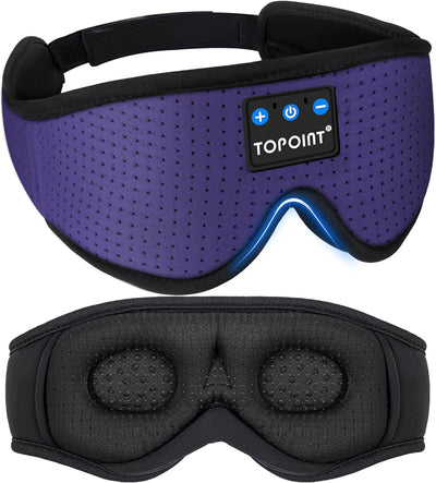 Sleep Mask with Headphones Bluetooth 5.4,  3D Eye Mask Blackout Breath Silk for Side Sleepers Women Men, Sleep Headphones Earphones HD Speaker Microphone for Travel Meditation Gift, CPAP Users