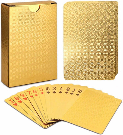Gold Waterproof Playing Cards - Poker Deck for Parties and Games